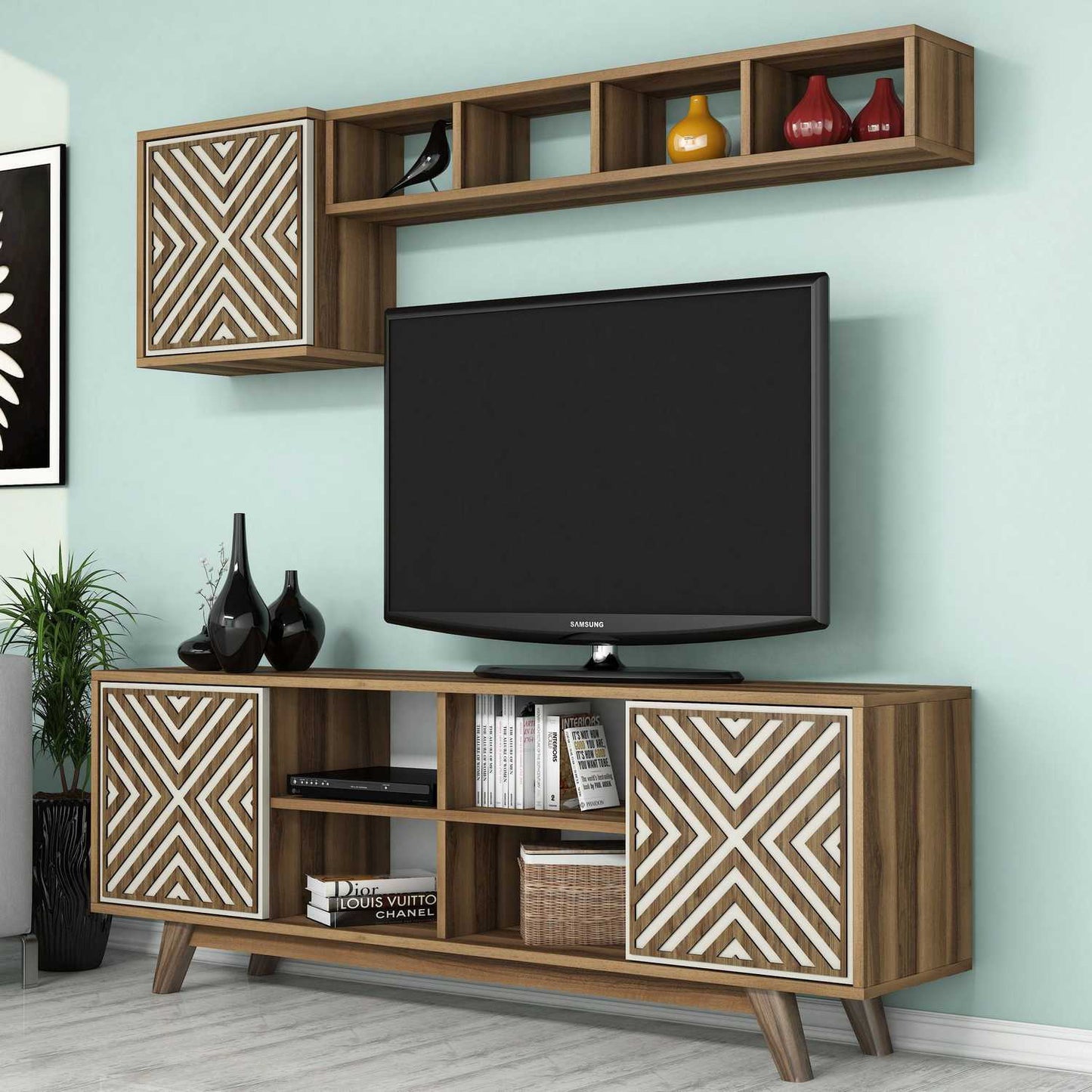 TV jedinica, İnci - Walnut, Cream
