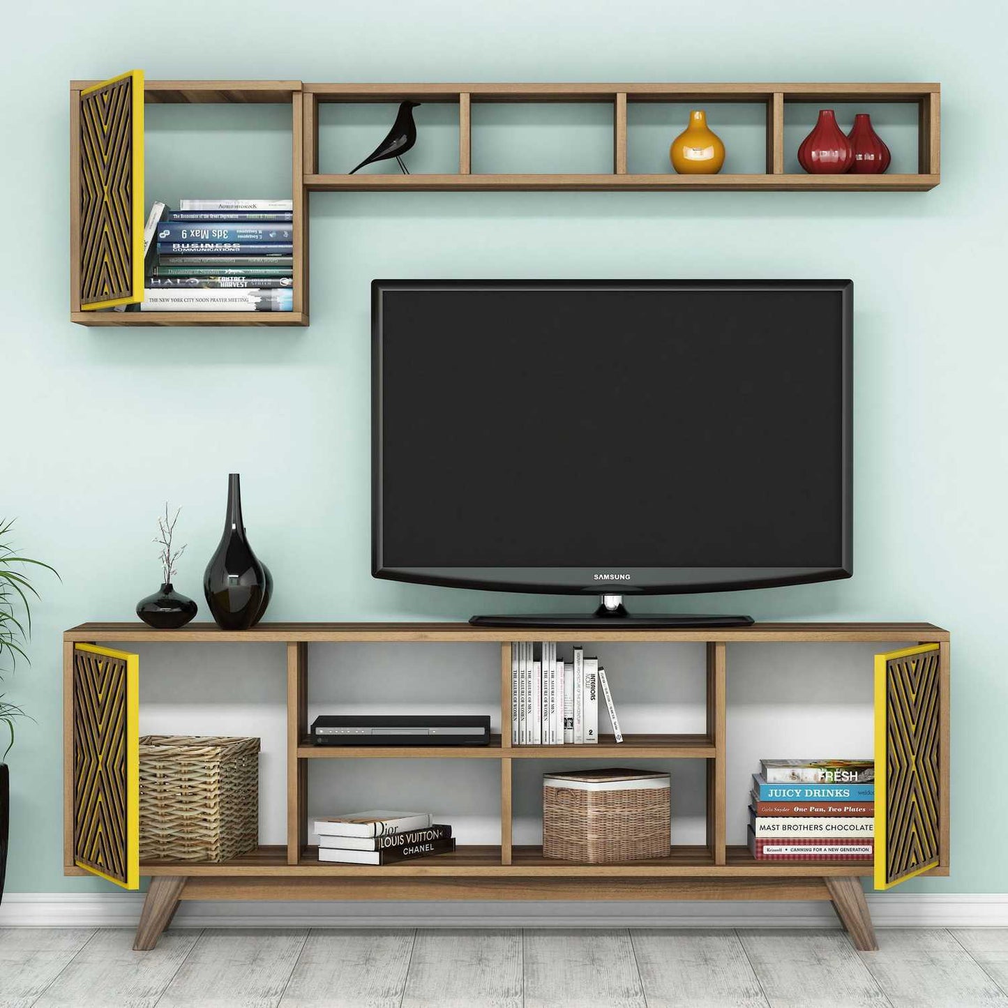 TV jedinica, İnci - Walnut, Yellow