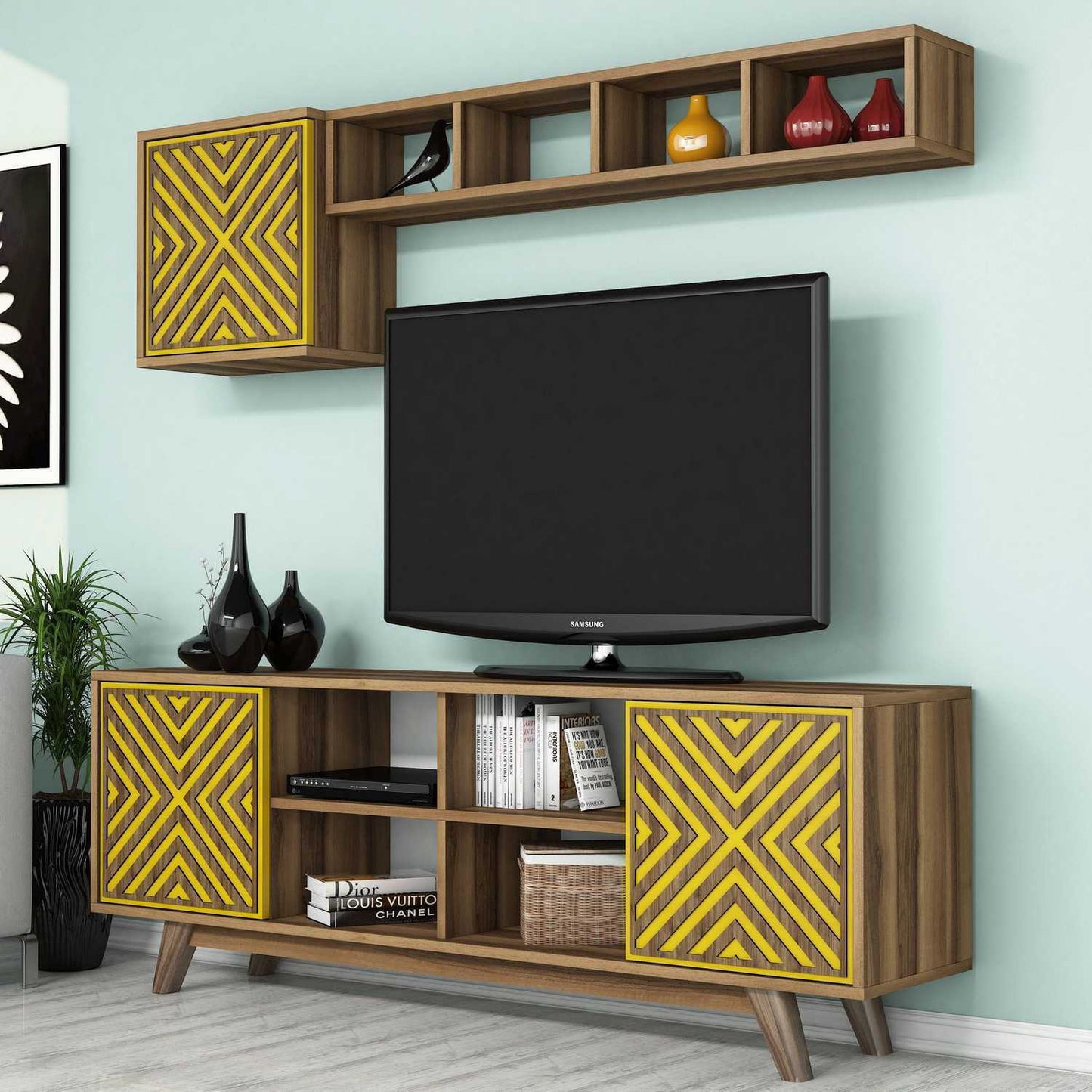 TV jedinica, İnci - Walnut, Yellow