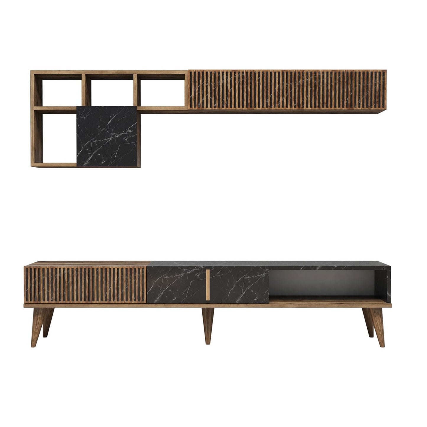 TV jedinica, Milan - Walnut, Black