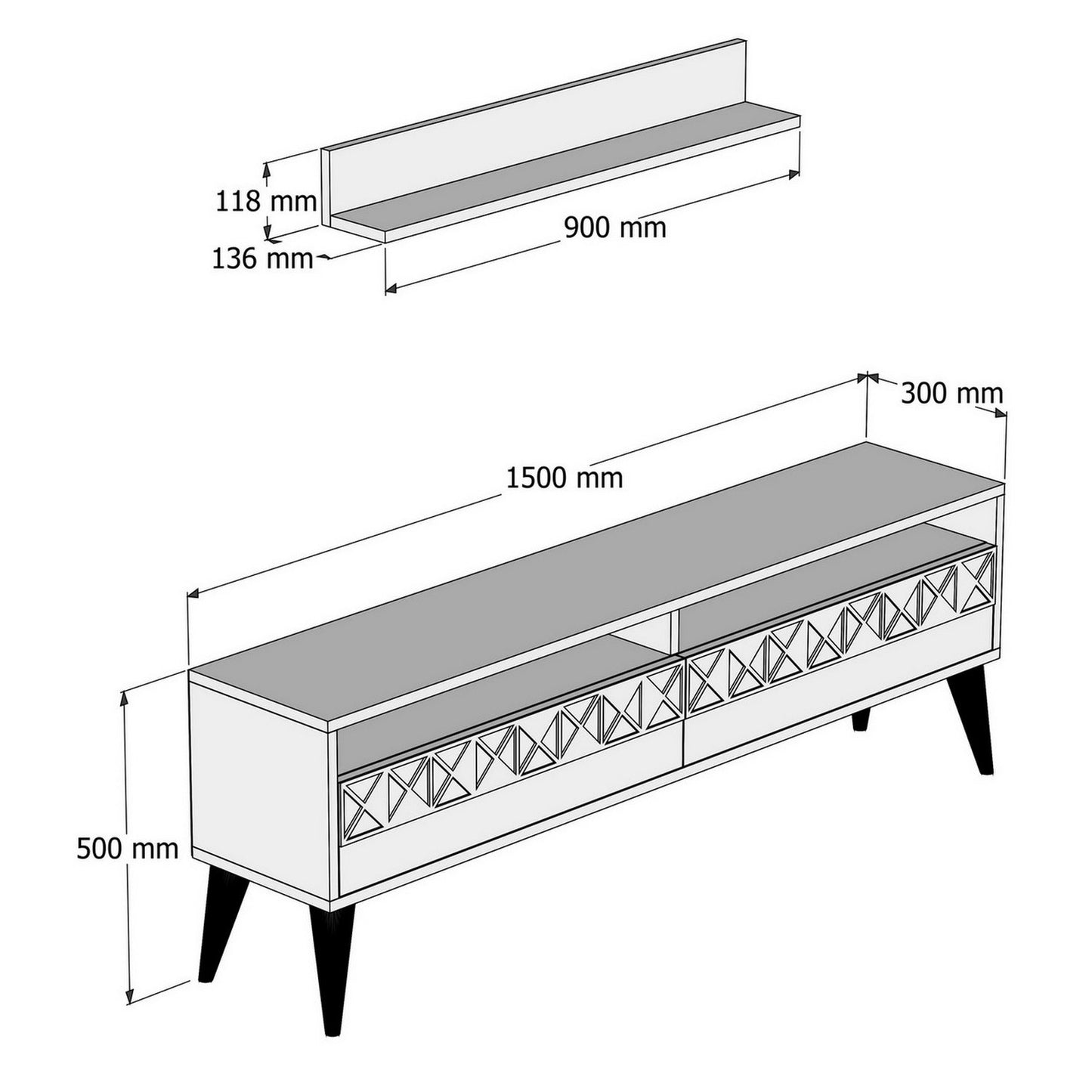 TV jedinica, Line - Walnut