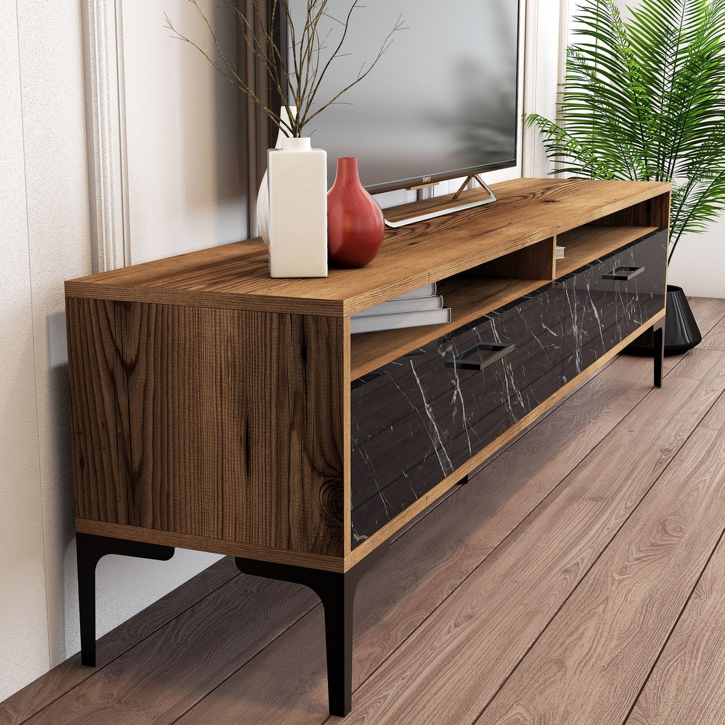 TV jedinica, Istanbul - Walnut, Black Marble