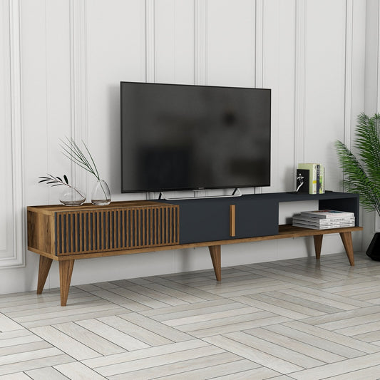Stalak za televizor, Milan Alt - Walnut, Anthracite