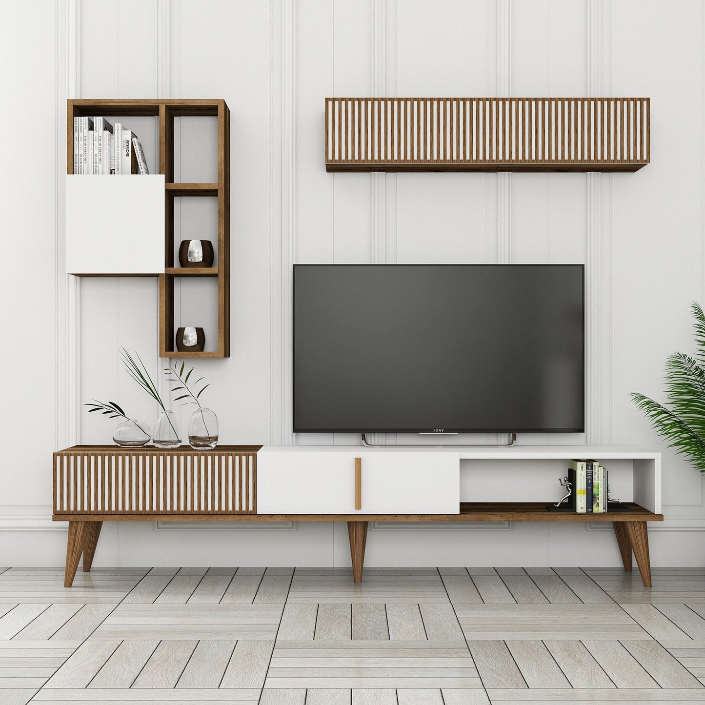 TV jedinica, Milan TV - Walnut, White