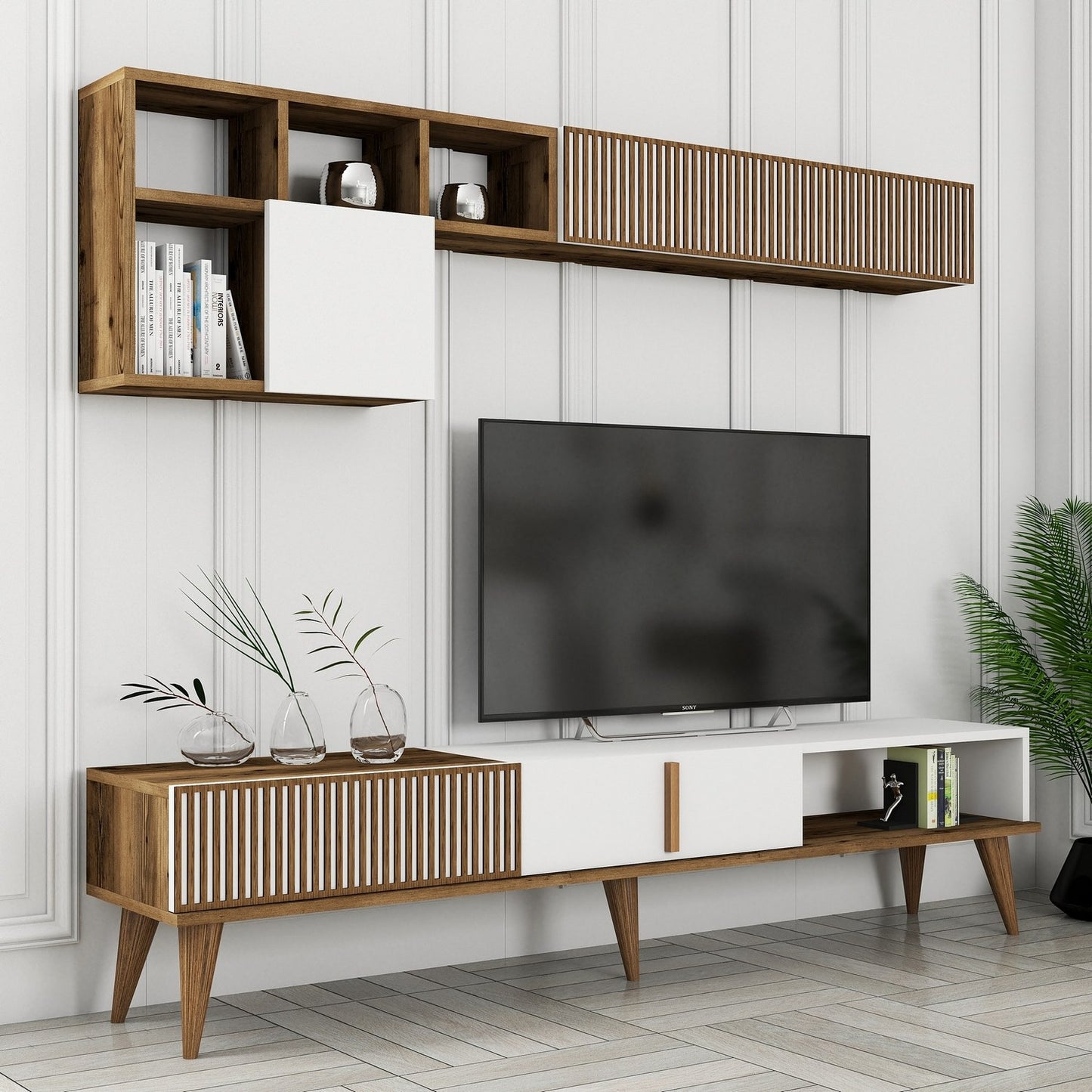 TV jedinica, Milan TV - Walnut, White
