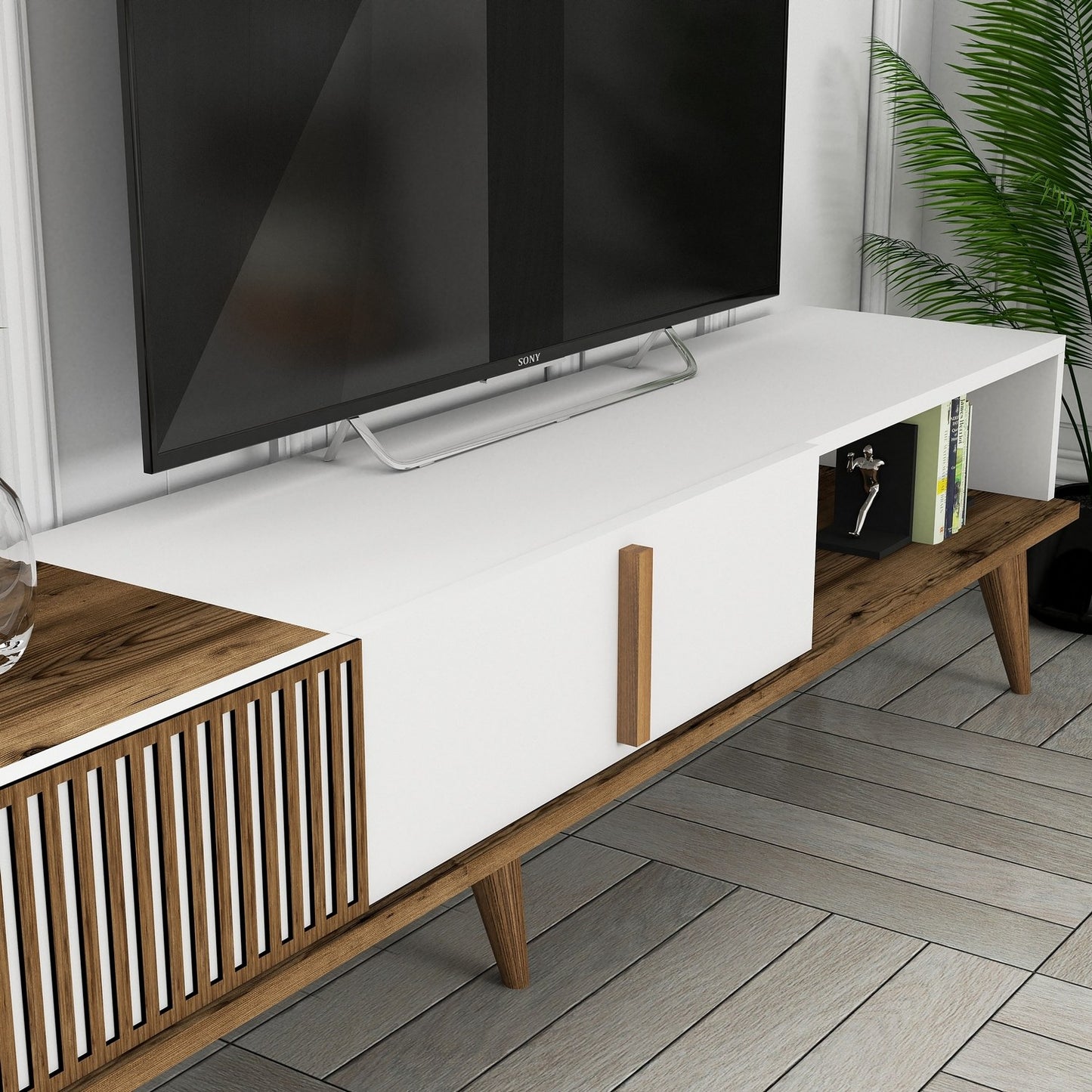 TV jedinica, Milan TV - Walnut, White