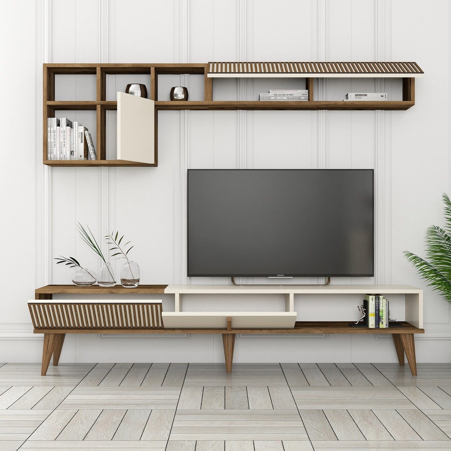 TV jedinica, Milan TV - Walnut, Cream