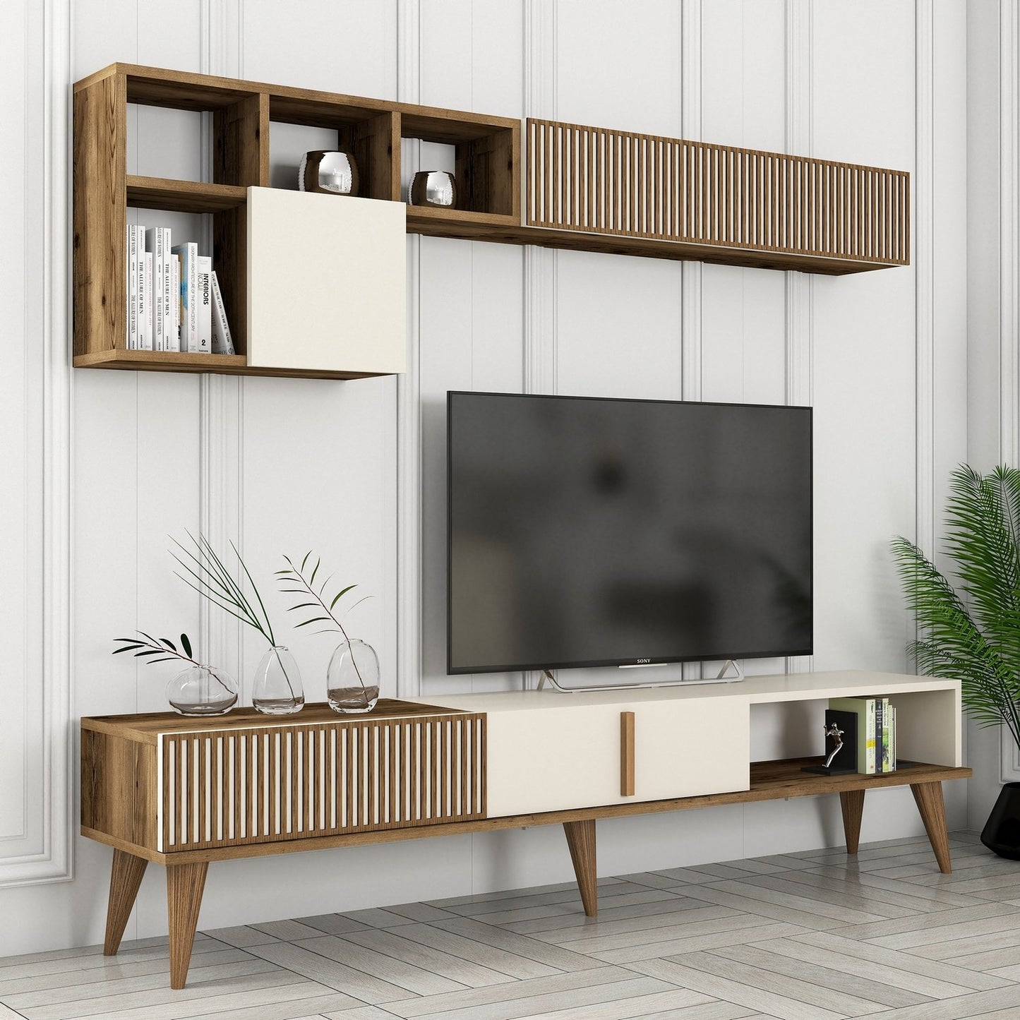 TV jedinica, Milan TV - Walnut, Cream