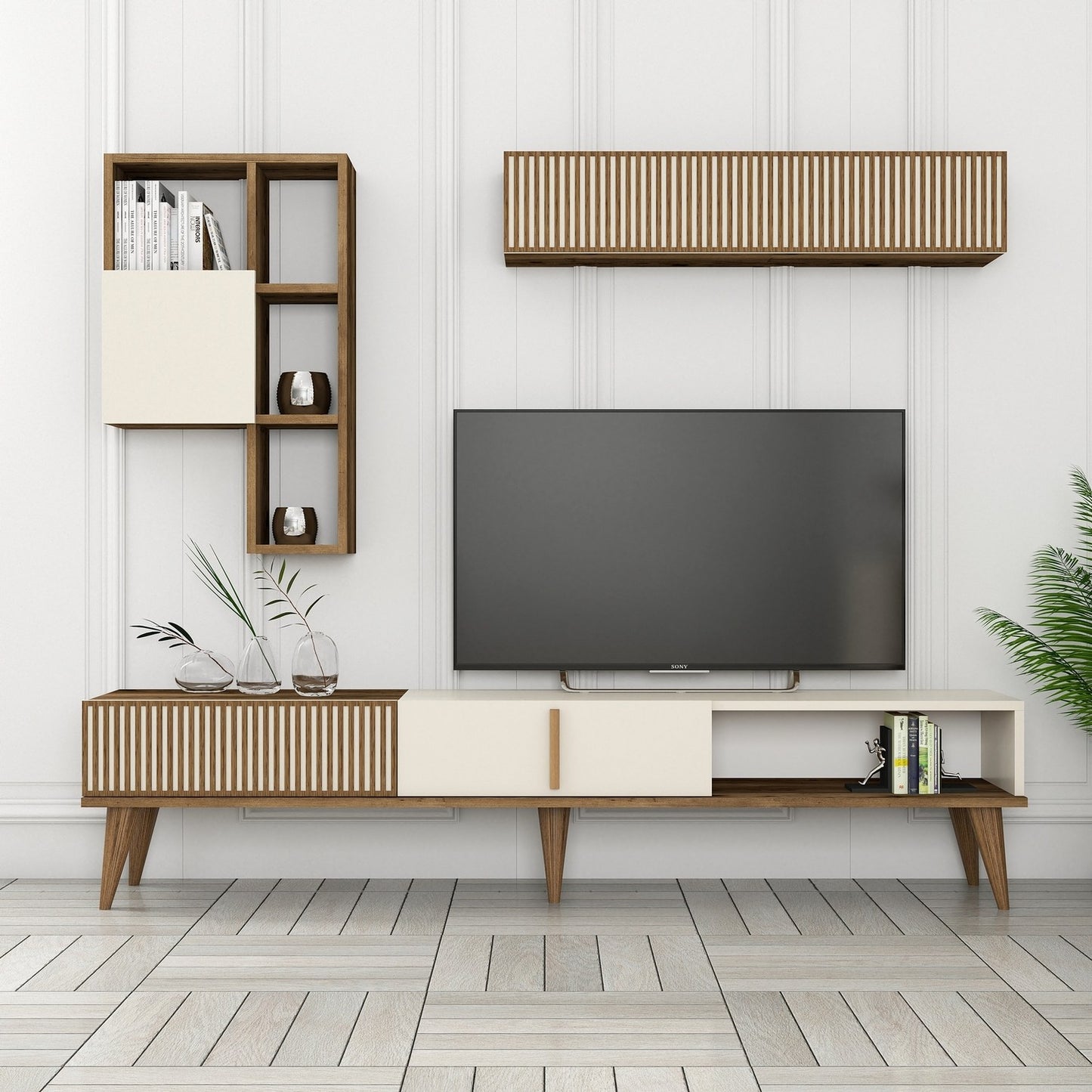 TV jedinica, Milan TV - Walnut, Cream