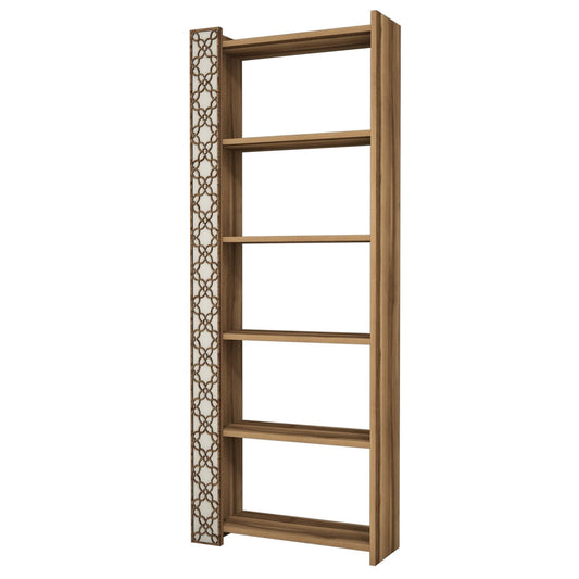 Polica za knjige, City - Walnut, Cream