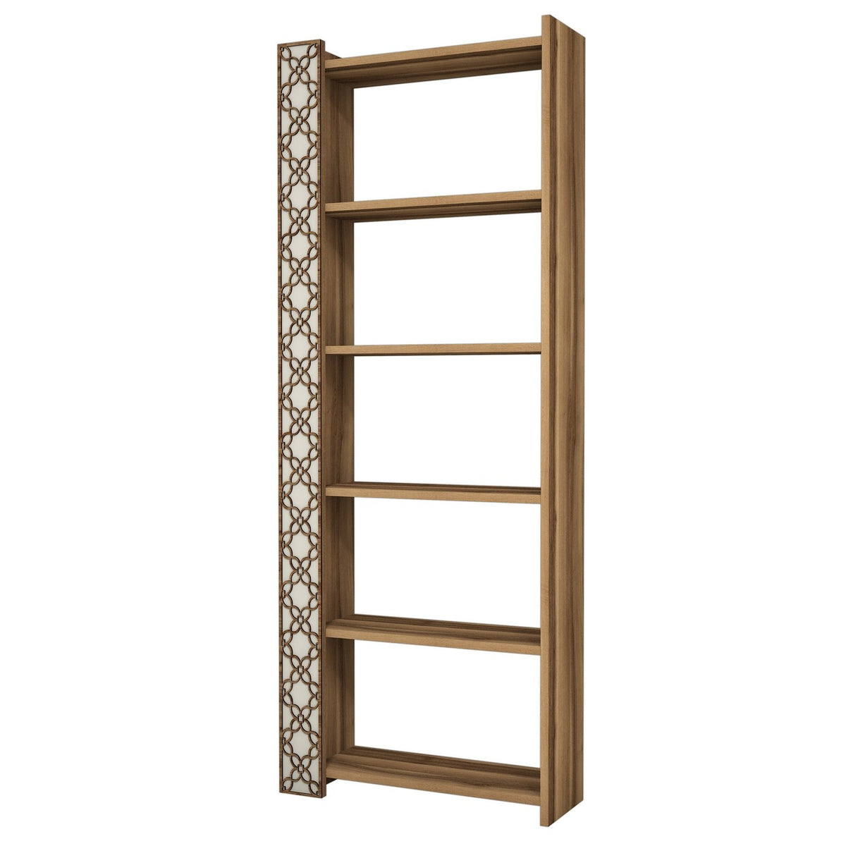 Polica za knjige, City - Walnut, Cream