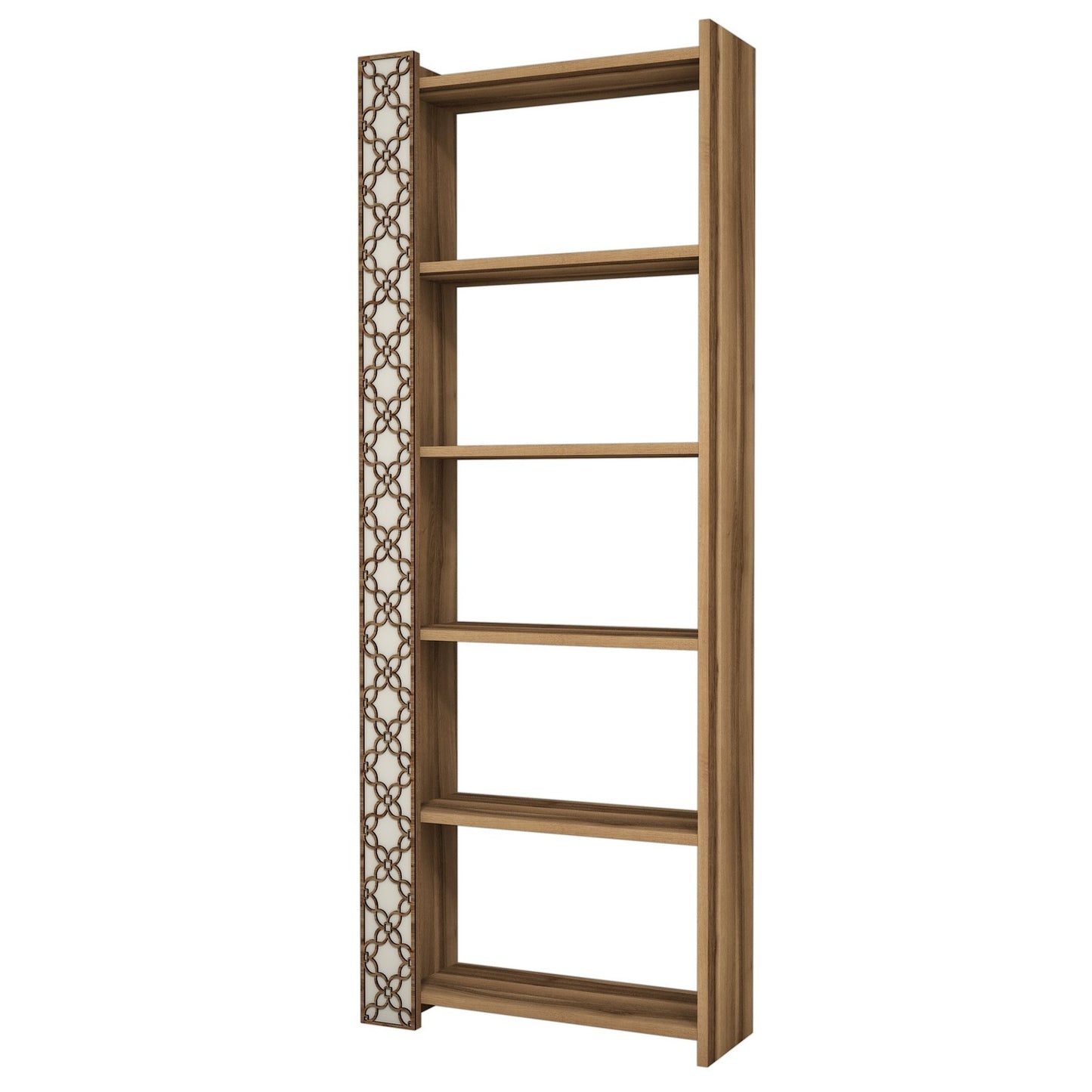 Polica za knjige, City - Walnut, Cream