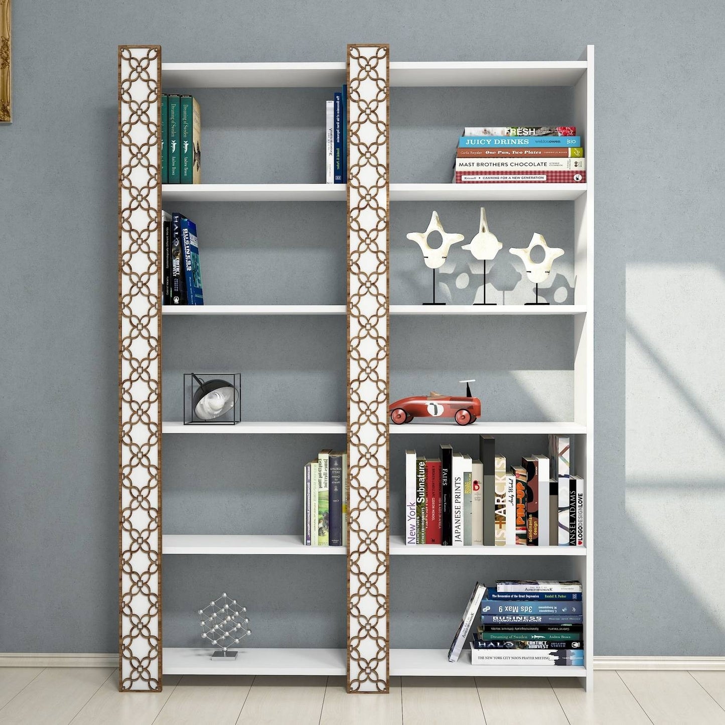 Polica za knjige, City 2 - White