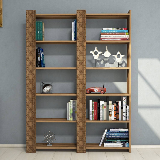 Polica za knjige, City 2 - Walnut, Walnut