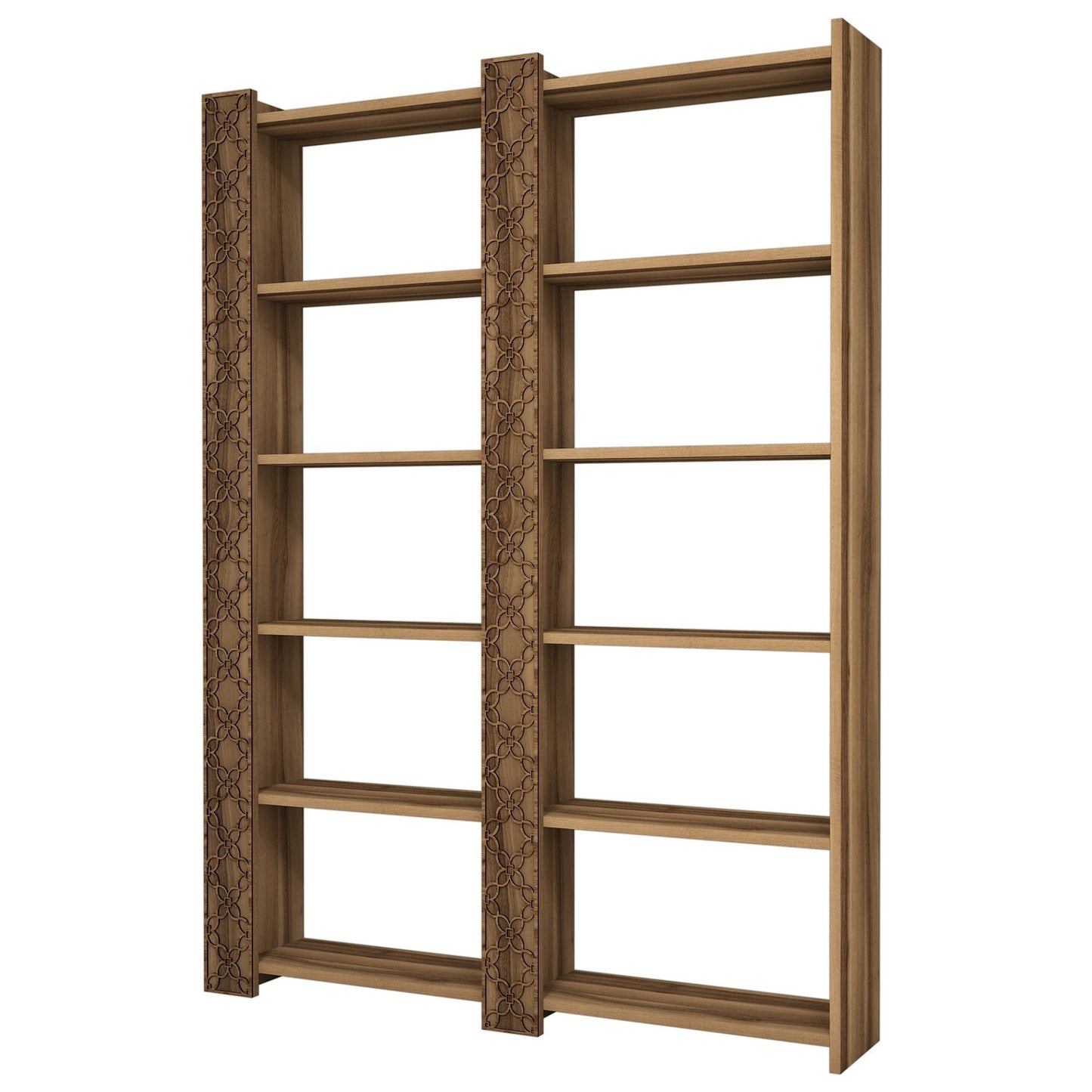 Polica za knjige, City 2 - Walnut, Walnut