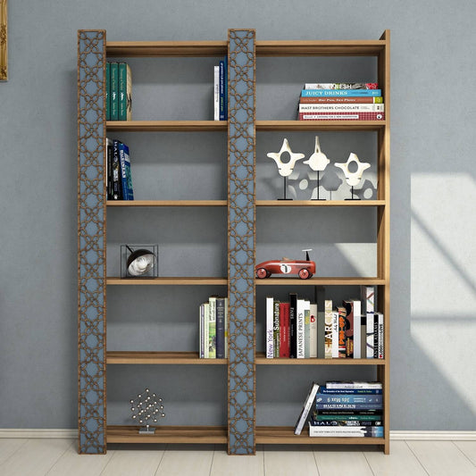 Polica za knjige, City 2 - Walnut, Chalcedony