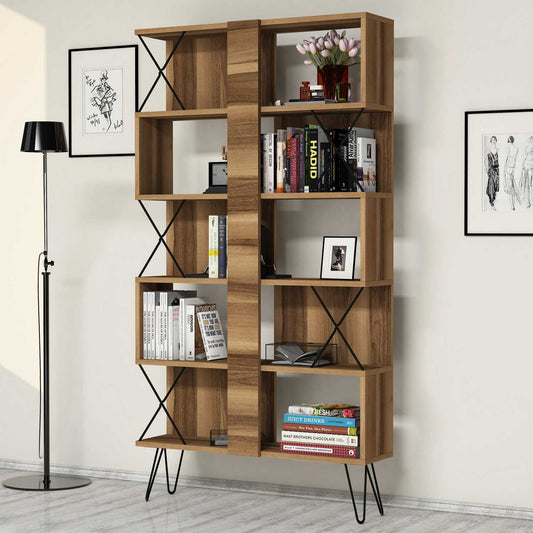 Polica za knjige, Extra - Walnut