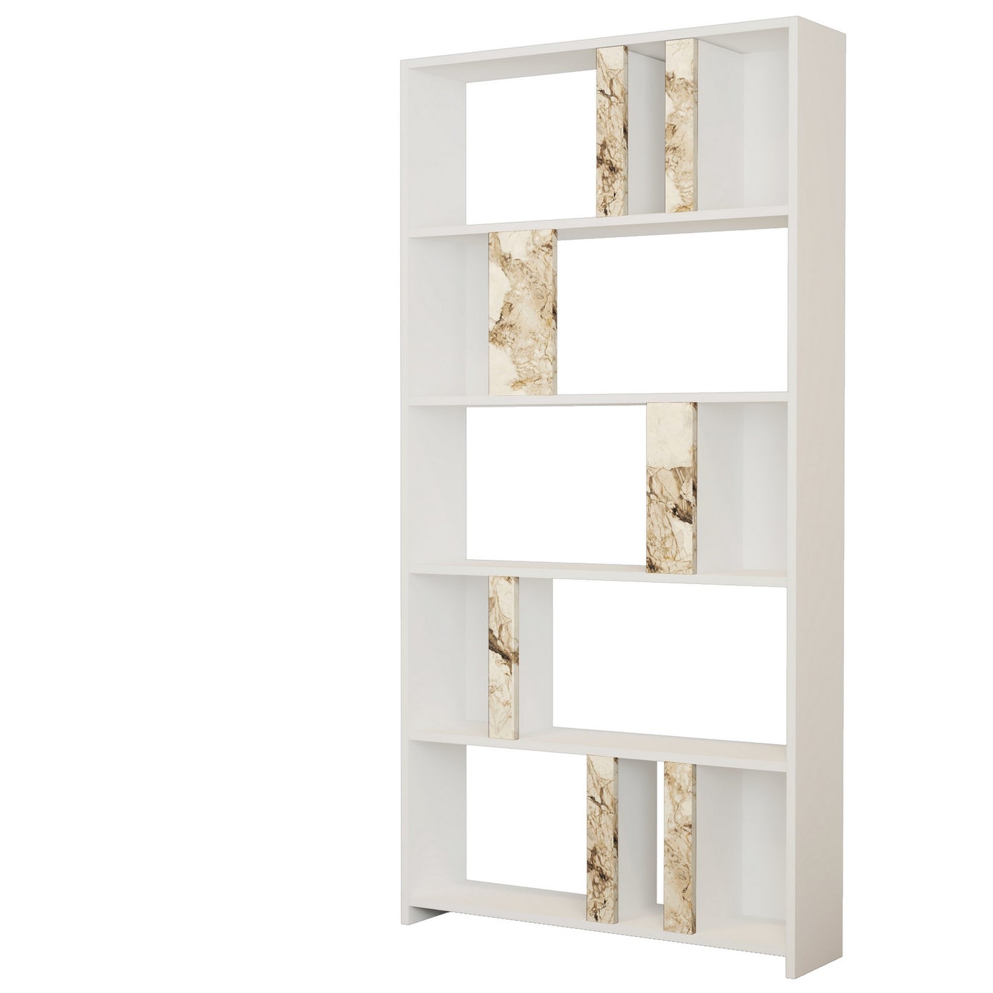 Polica za knjige, Lima - White Marble