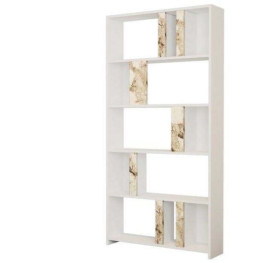 Polica za knjige, Lima - White Marble