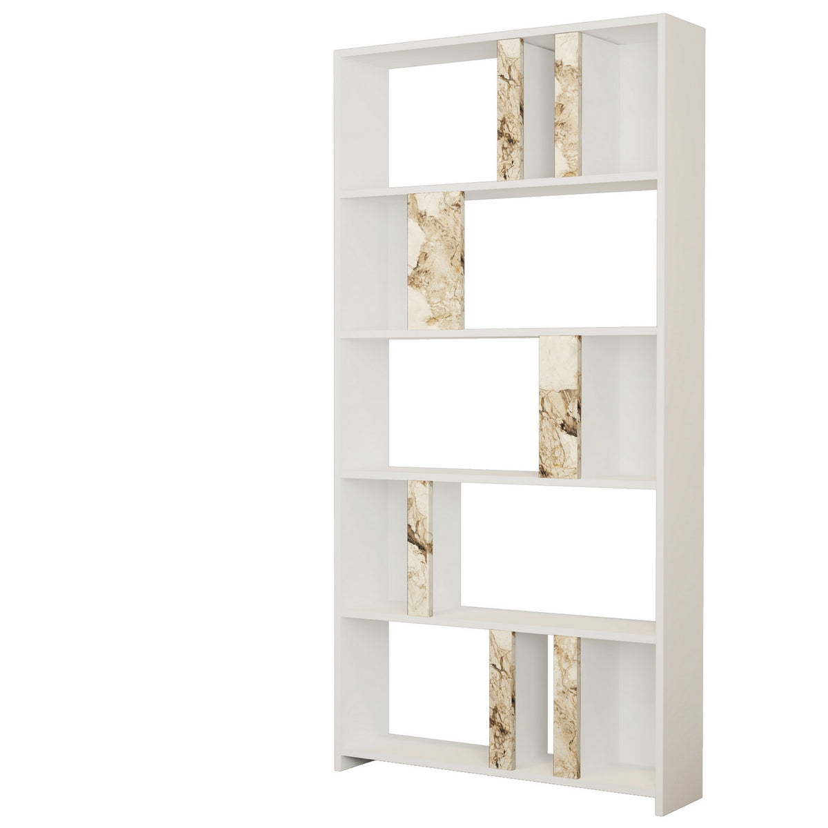 Polica za knjige, Lima - White Marble