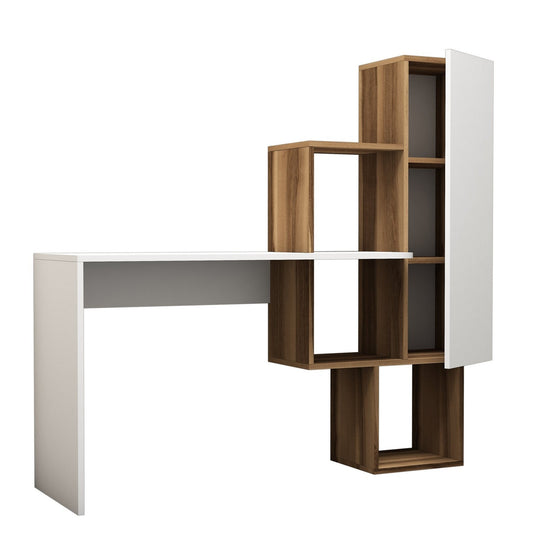 Radni stol ACELYA, Açelya - Walnut, White