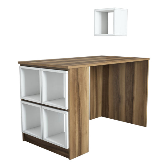 Studijski stol, Box - Walnut, White
