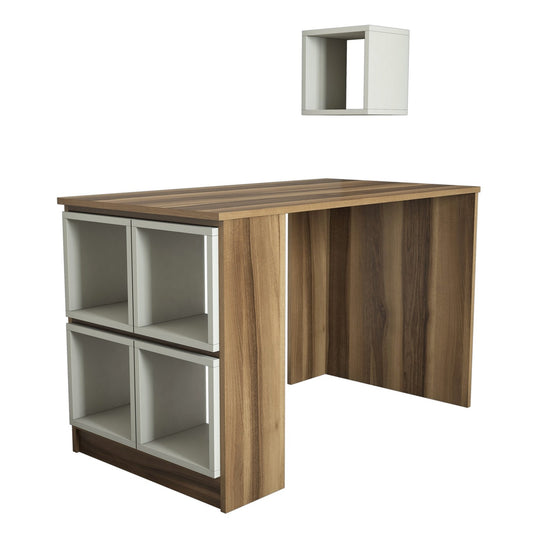 Studijski stol, Box - Walnut, Cream