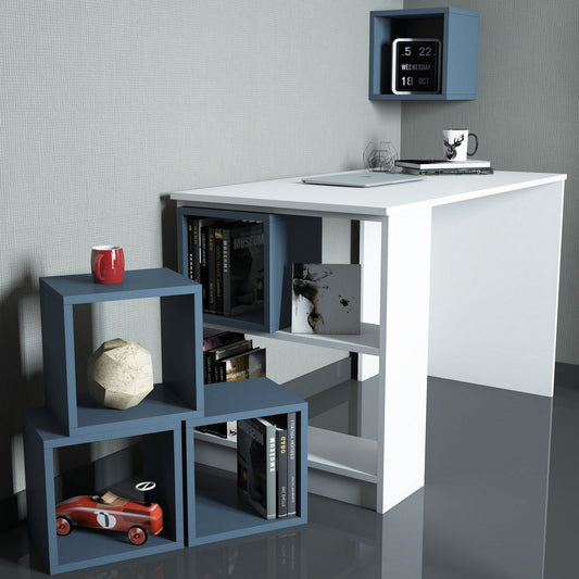 Studijski stol, Box - White, Blue