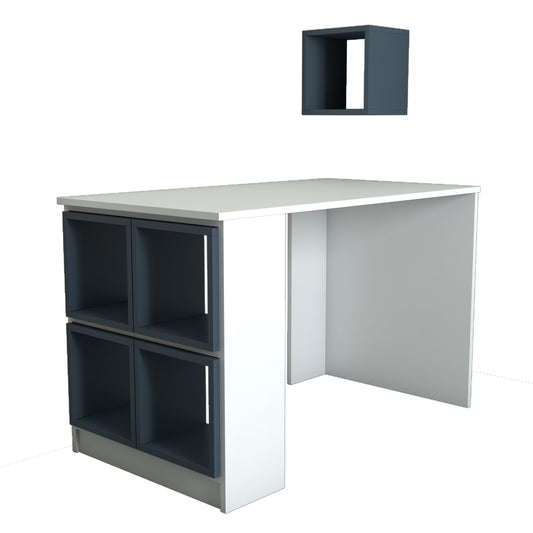 Studijski stol, Box - White, Blue