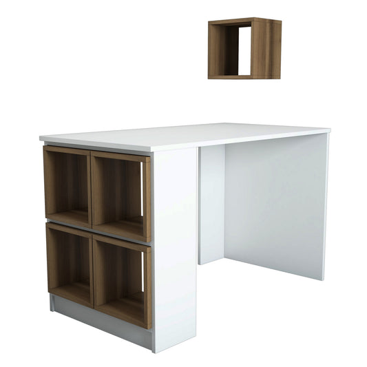 Studijski stol, Box - White, Walnut