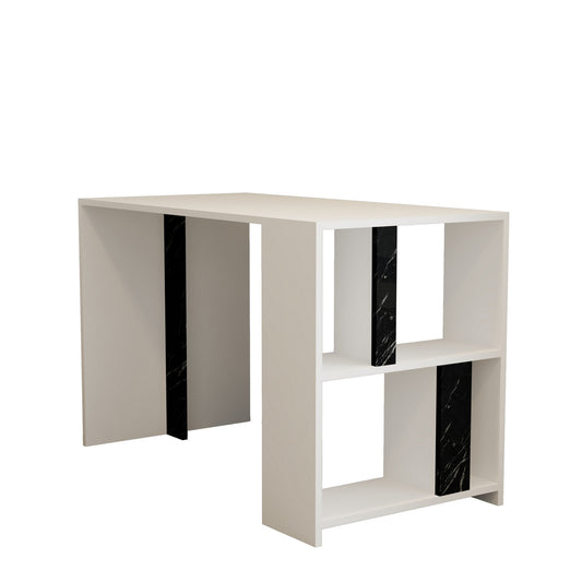 Studijski stol, Lima - White, Black Marble