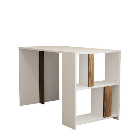 Studijski stol, Lima - White, Walnut