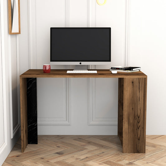 Studijski stol, Lima - Walnut, Black Marble