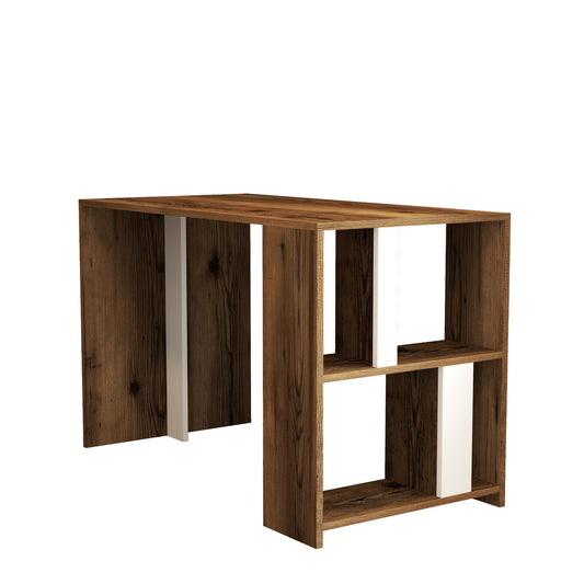 Studijski stol, Lima - Walnut, White