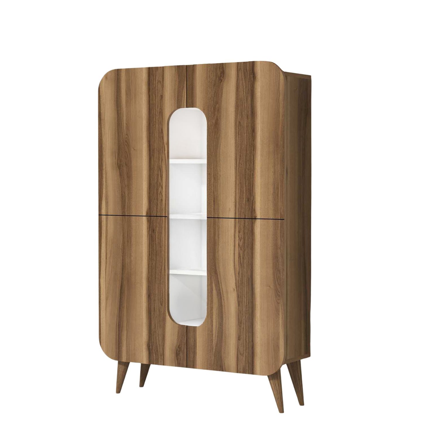 Komoda s više namjena, Mine - Walnut, White