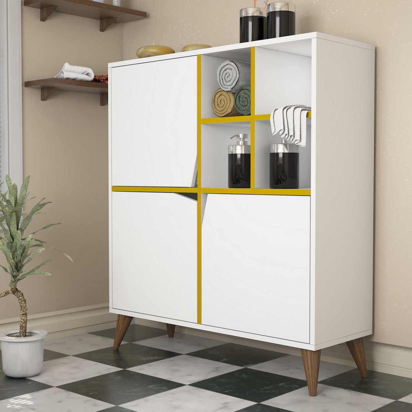 Komoda s više namjena, Pulse - White, Yellow