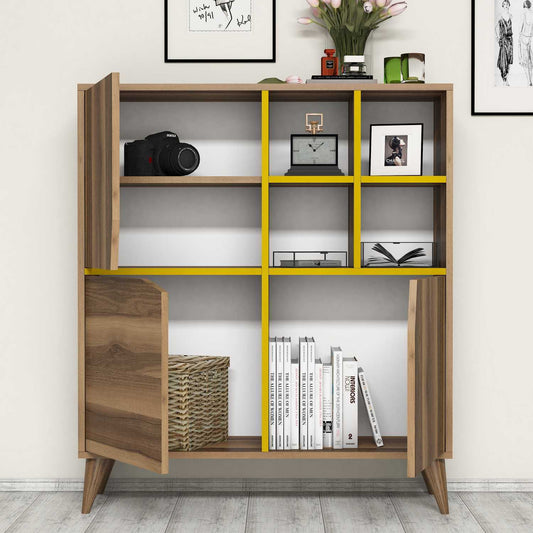 Komoda s više namjena, Pulse - Walnut, Yellow