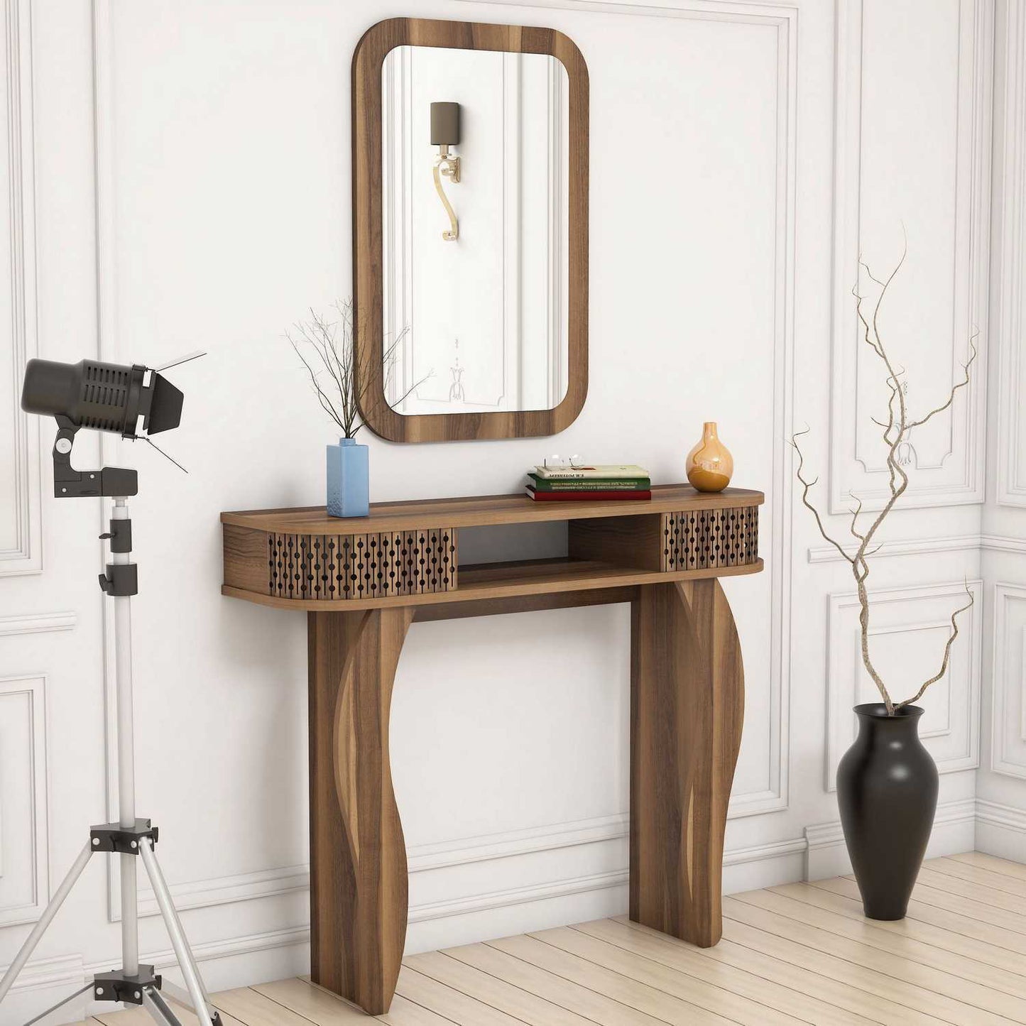 Stol za posuđe, Damla - Walnut