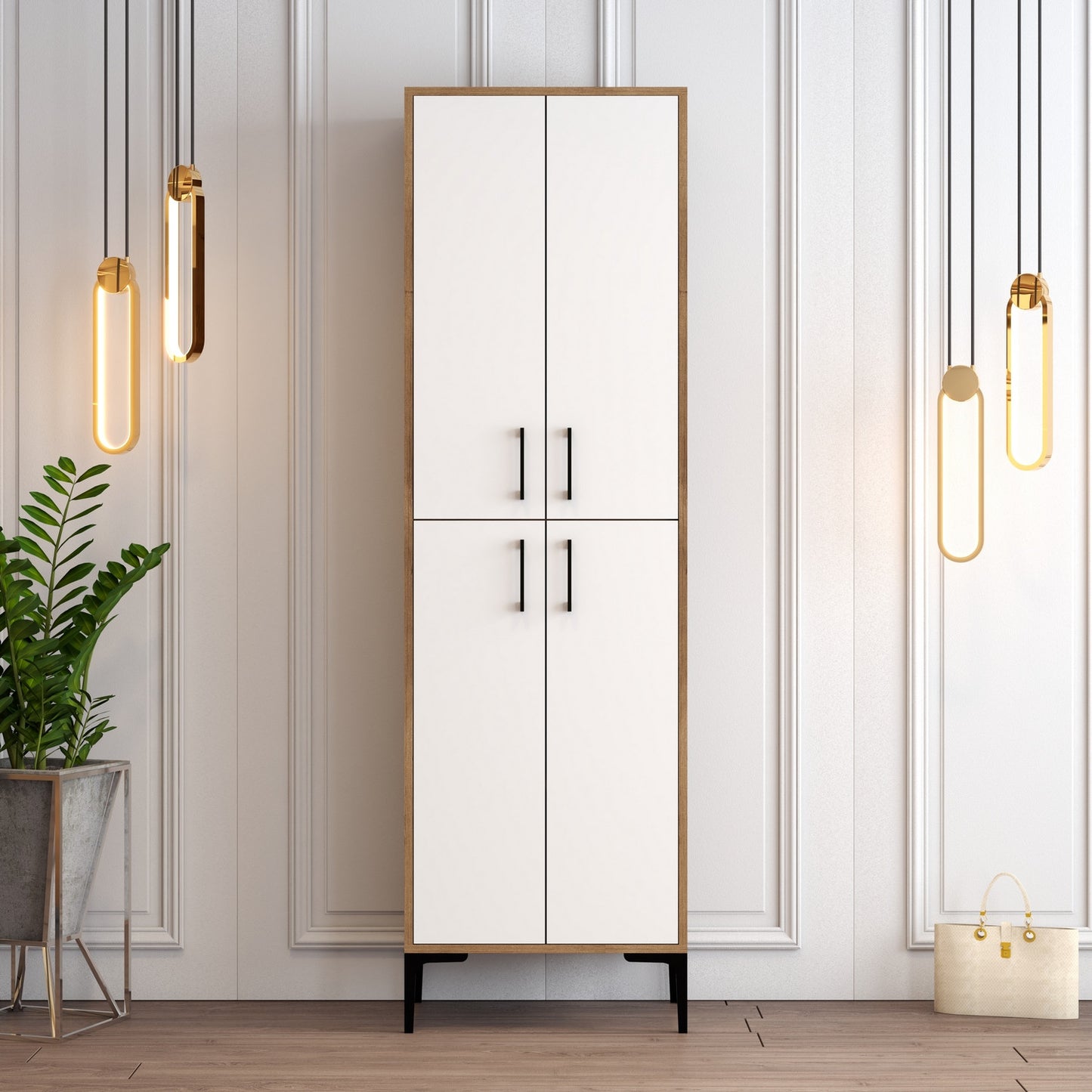 Ormar za cipele, Berlin A - Walnut, White
