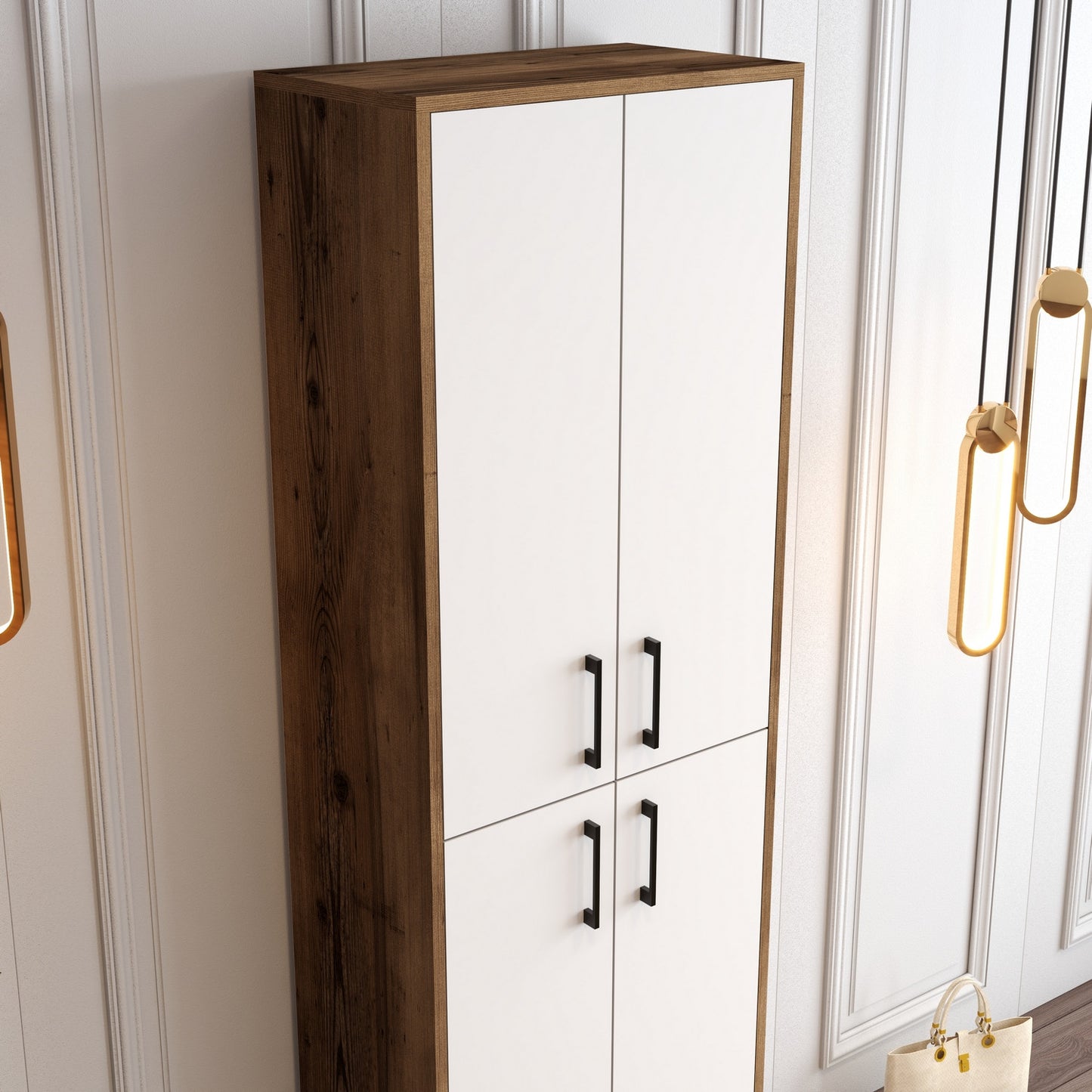 Ormar za cipele, Berlin A - Walnut, White