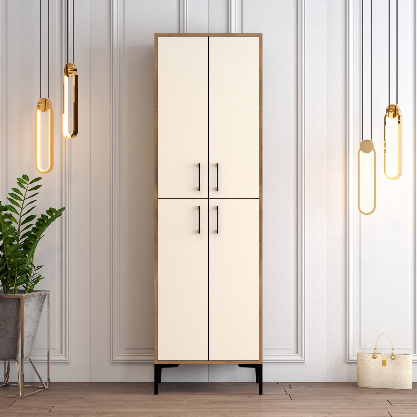 Ormar za cipele, Berlin A - Walnut, Cream