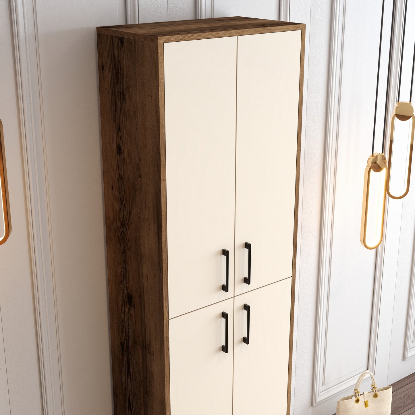 Ormar za cipele, Berlin A - Walnut, Cream