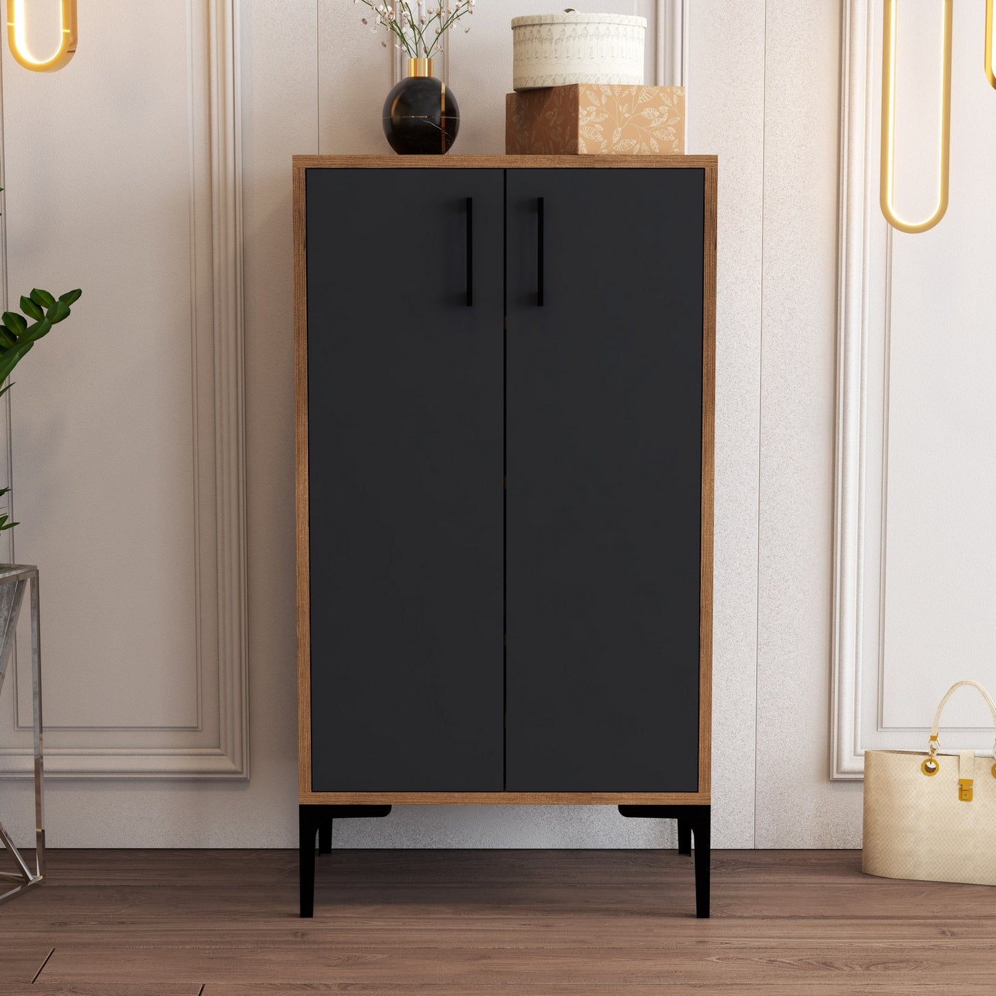 Ormar za cipele, Prag - Walnut, Anthracite