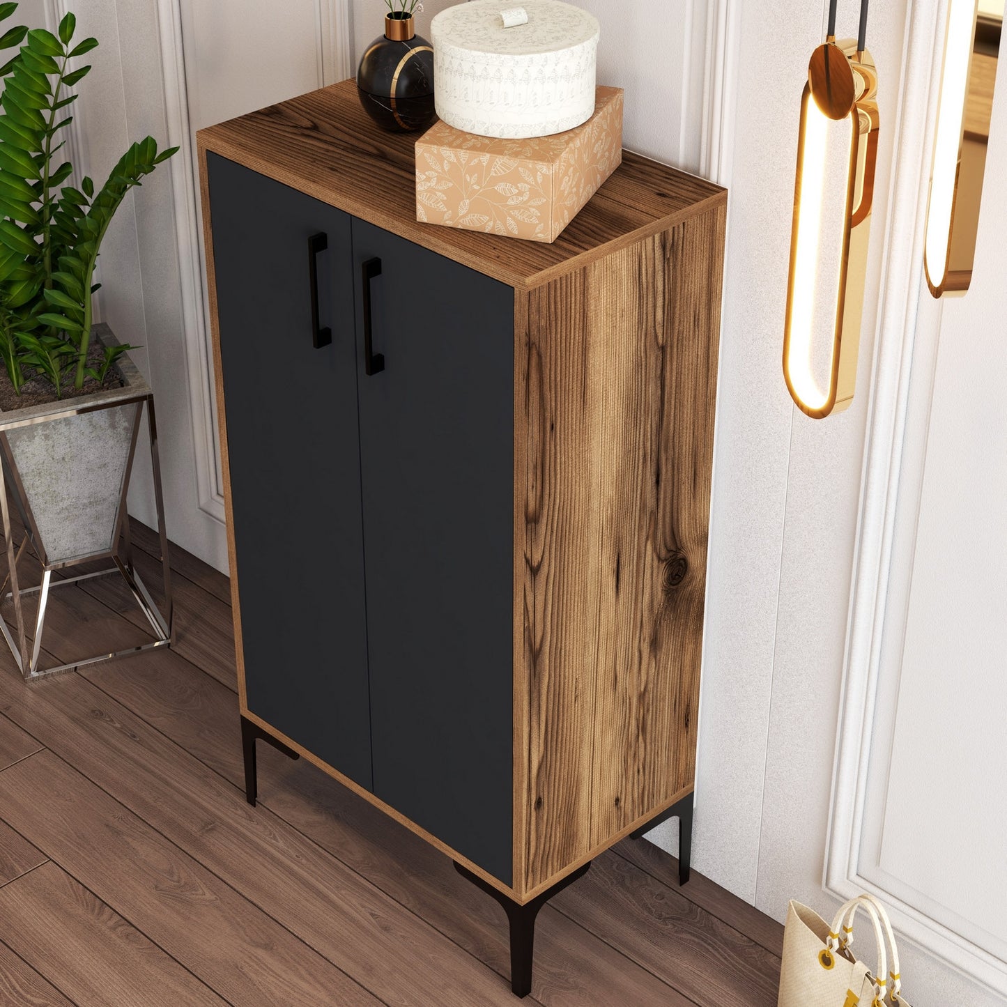 Ormar za cipele, Prag - Walnut, Anthracite