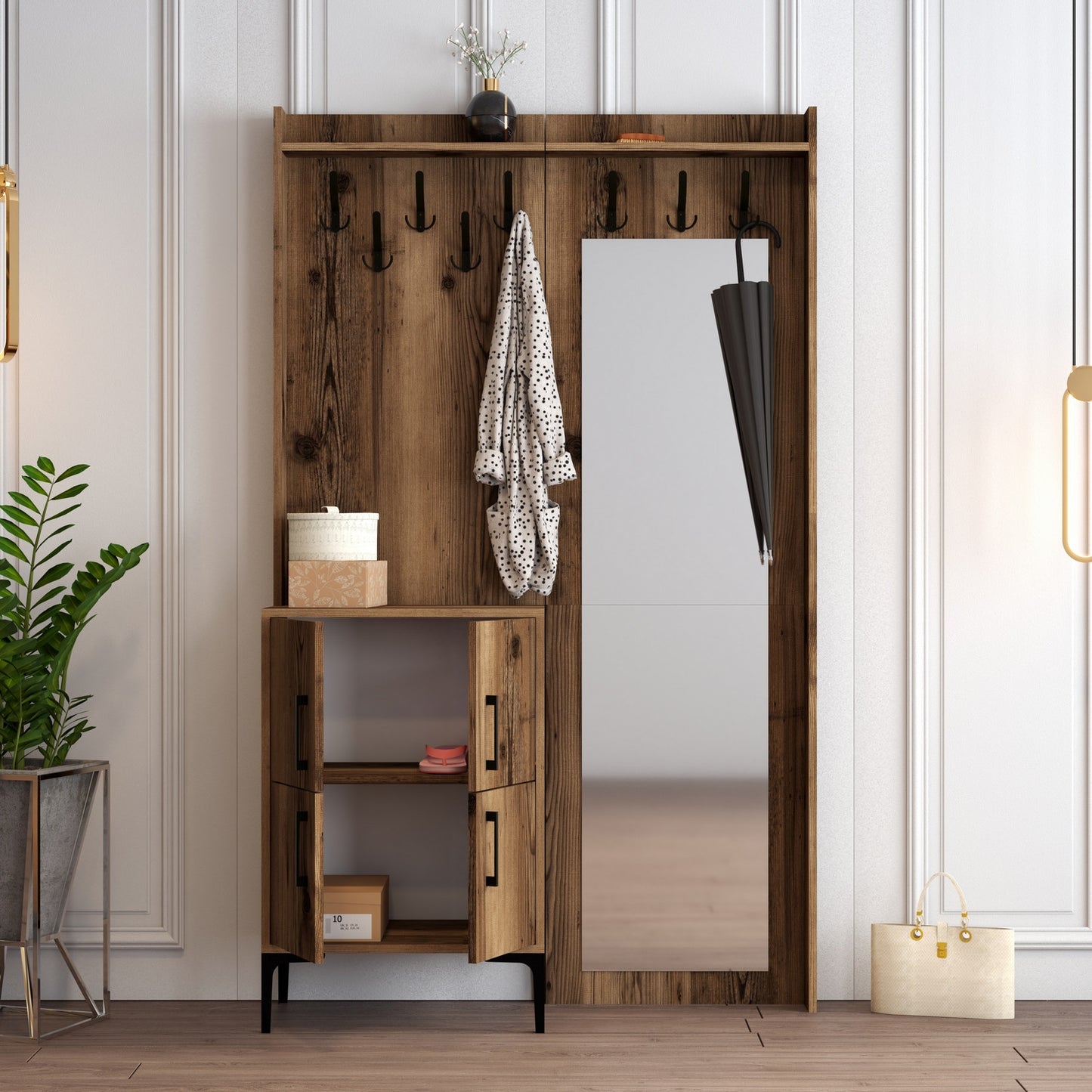 Ormar za predsoblje, Berlin BC - Walnut