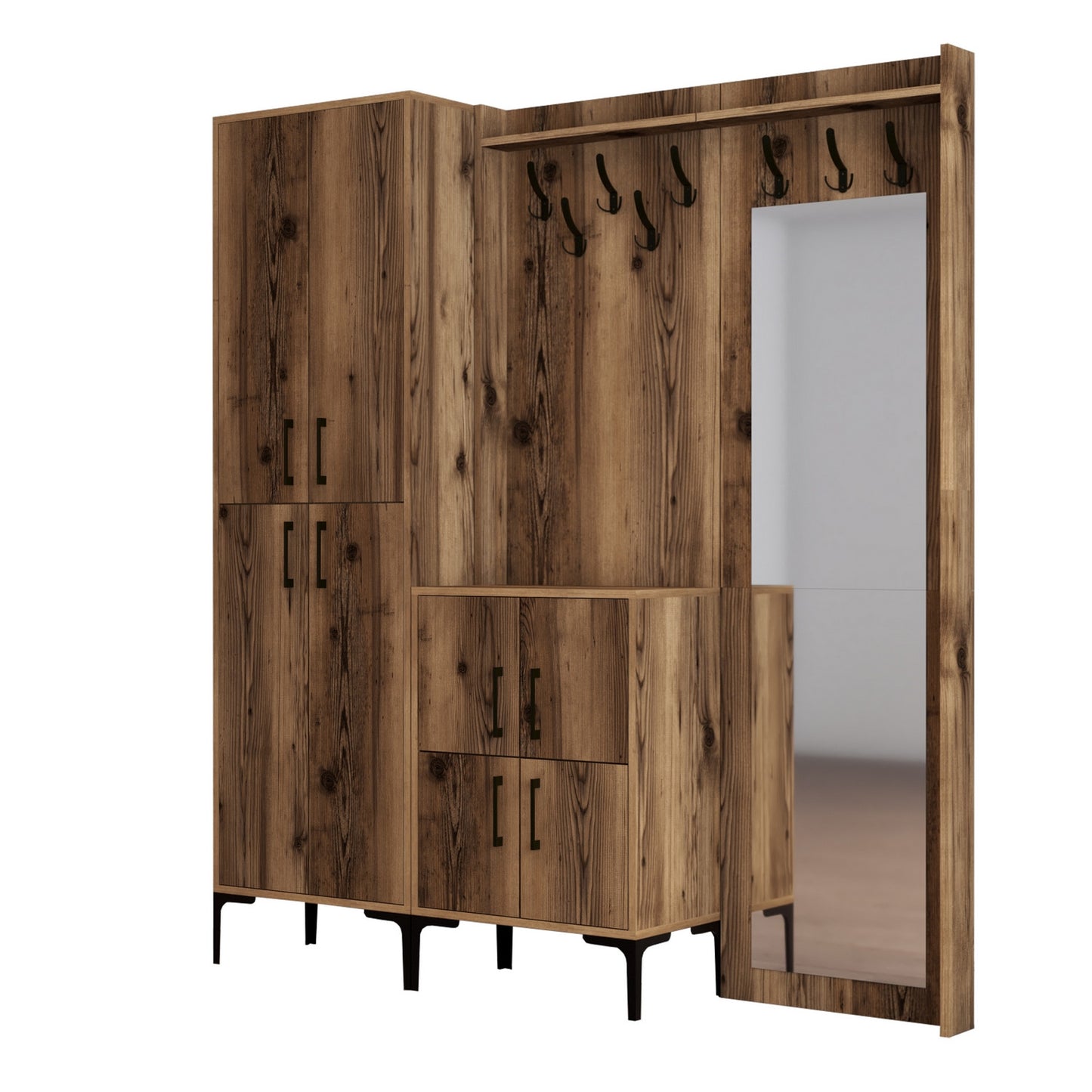 Ormar za predsoblje, Berlin ABC - Walnut