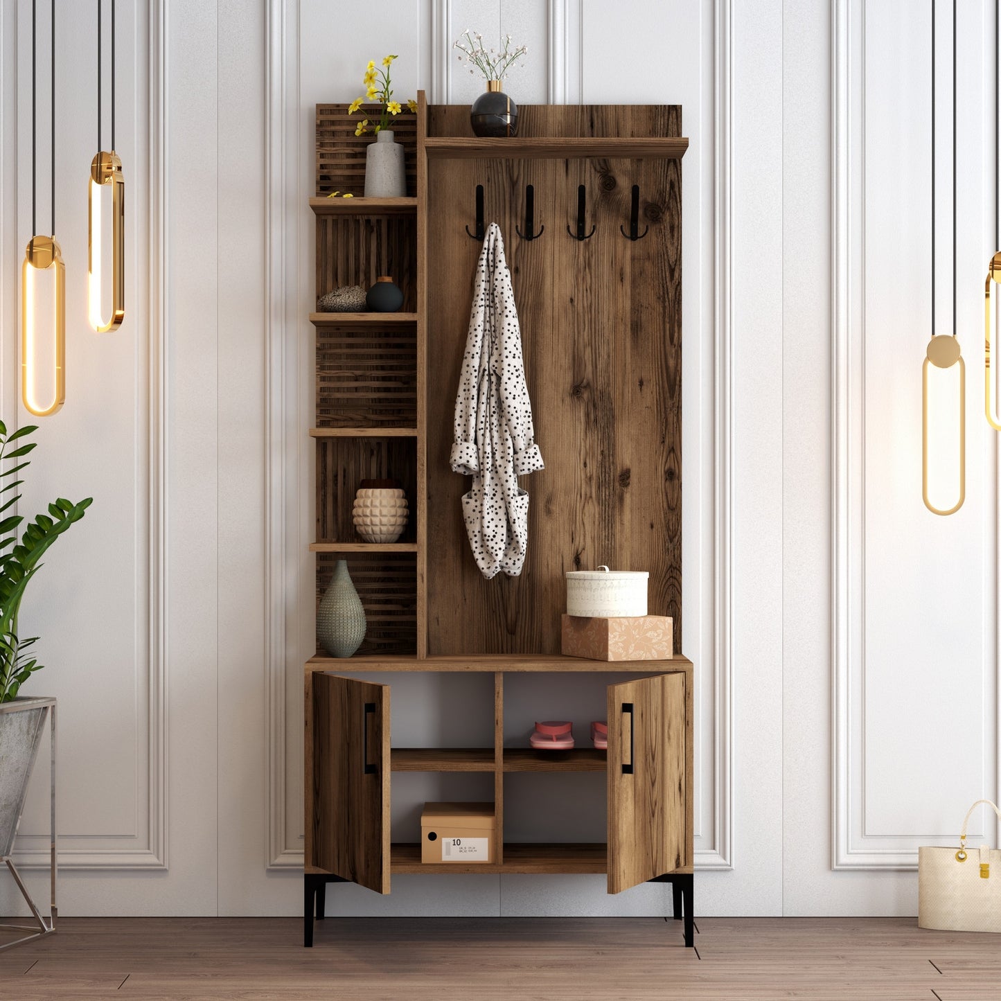 Ormar za predsoblje, Viyana D - Walnut