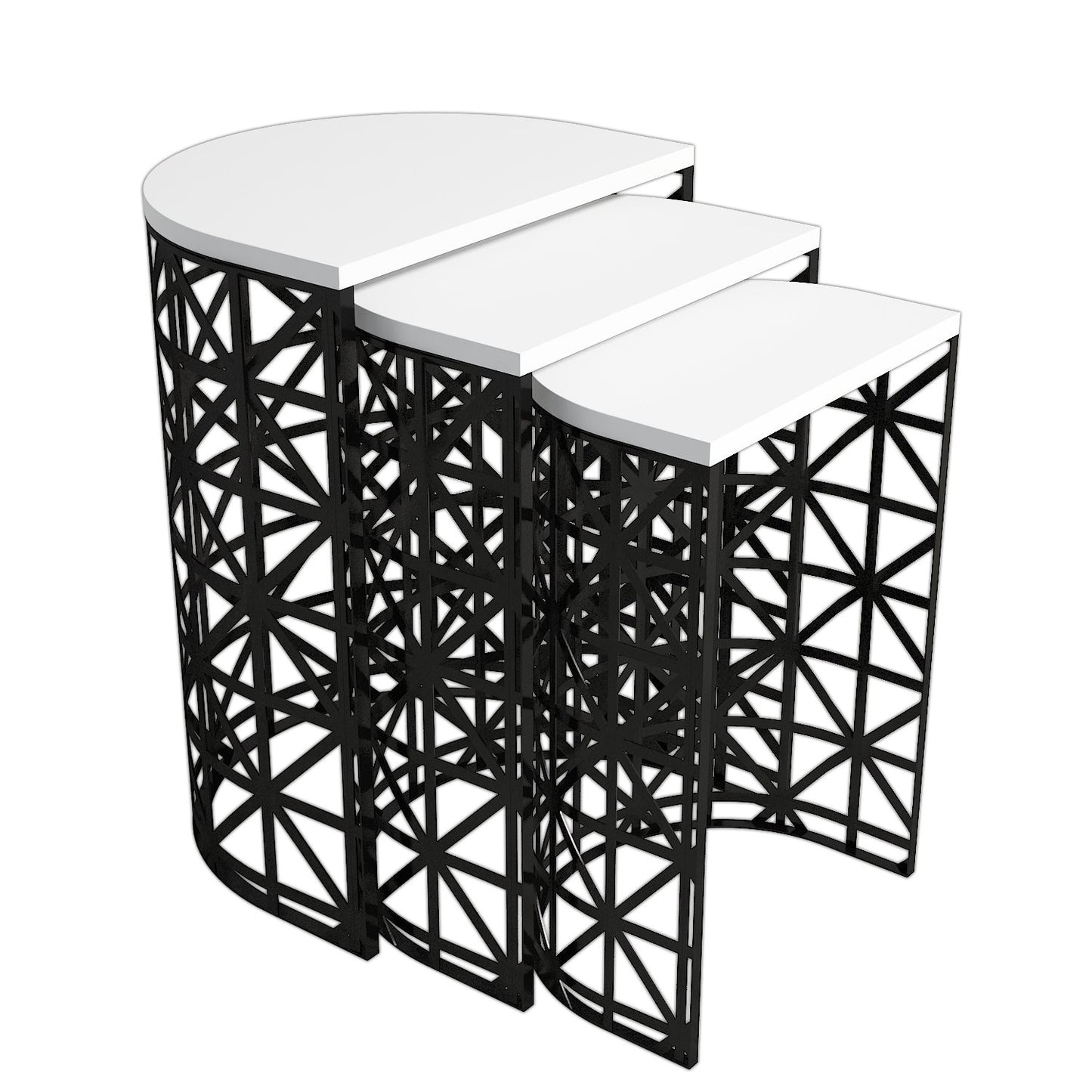 Stol (3 komada), Stil Metal Ferforje - White