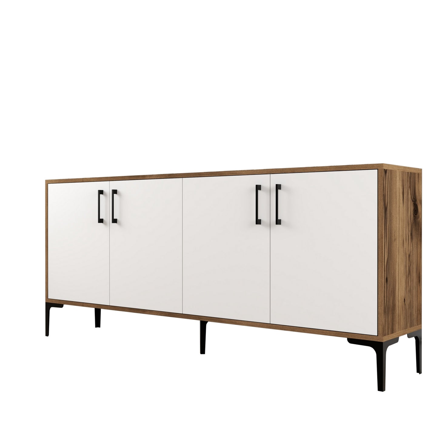 Komoda, Kiev - Walnut, White