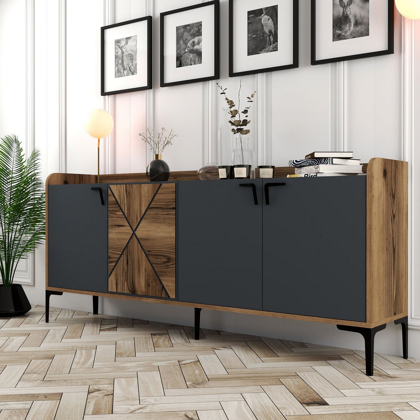 Komoda VENEDIK WALNUT, Venedik - Walnut, Anthracite